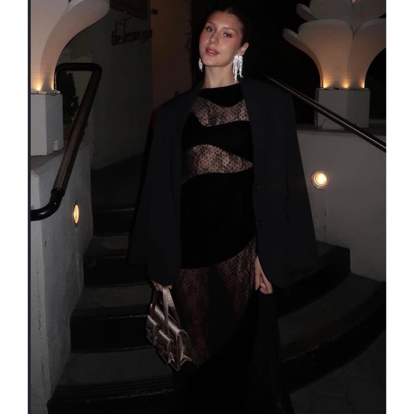 For Love and Lemons Carolyn Maxi Dress in Black Small - Picture 13 of 15